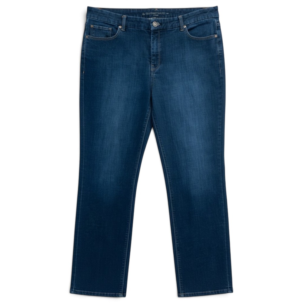 Chico's 2.5 Short Womens So Lifting Slim Leg Jeans Dark Wash Blue Casual Denim